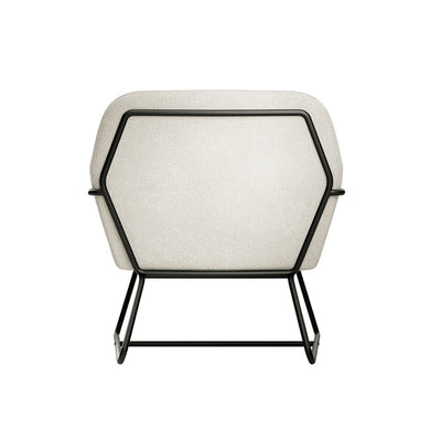 Jaycee Cream Boucle & Black Accent Chair Furniture 