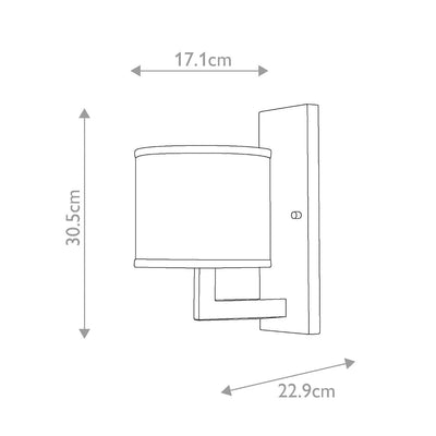 Jessie Brushed Brass Wall Light with Linen Shade Lighting 
