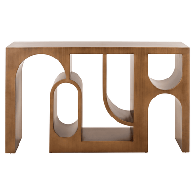 Jessy Gold Brushed Statement Console Table Furniture 