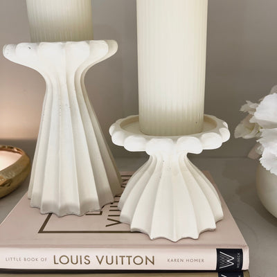 Jozette White Decorative Candle Holder Accessories 