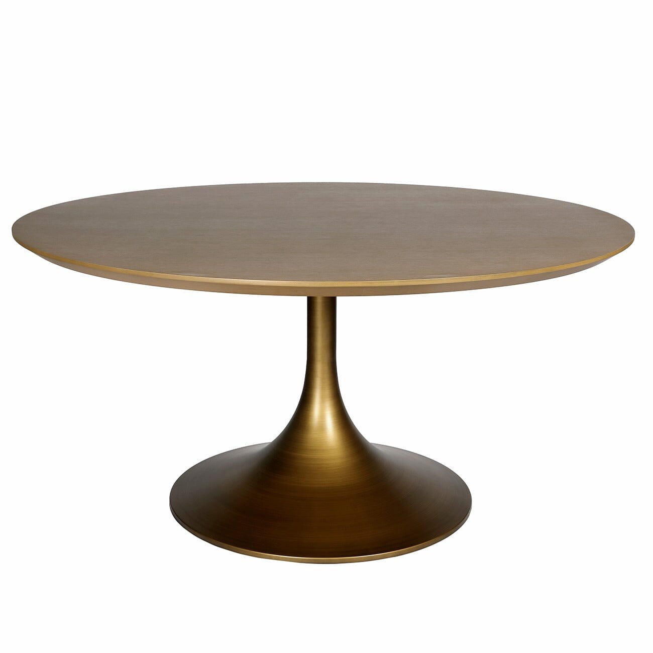 Juliette Brushed Brass Round Dining Table Furniture 