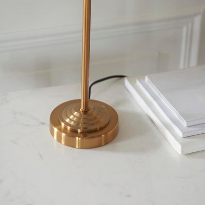 Juniper Brass Table Lamp with Neutral Shade Lighting 