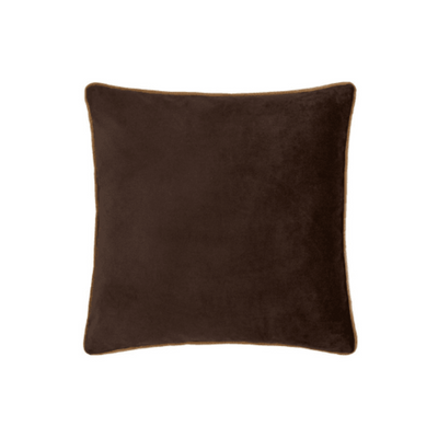 Juniper Chocolate & Caramel Velvet Cushion - 45 x 45cm Textiles 