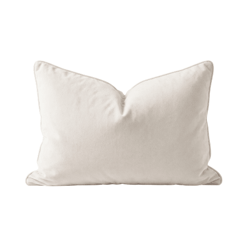Juniper Cream Velvet Feather Filled Cushion - 30x50cm Textiles 