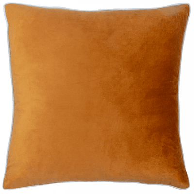 Juniper Rust & Ecru Velvet Cushion - 45 x 45cm Textiles 