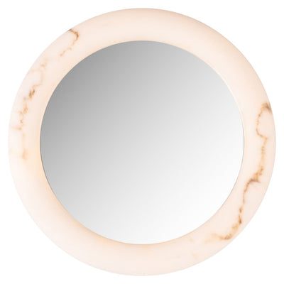 Kaelani Faux Alabaster Marble LED Wall Mirror Accessories 
