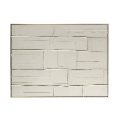 Kalo Cream Textured Framed Canvas Wall Art Accessories 