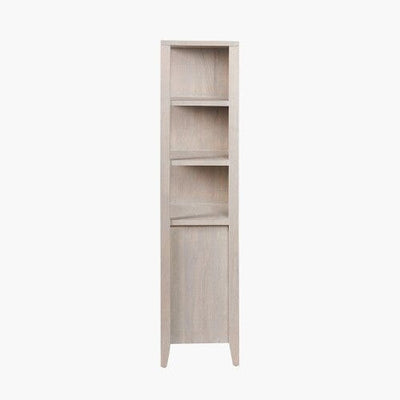 Kamala Light Grey Mango Wood 2 Door Shelving Unit Furniture 
