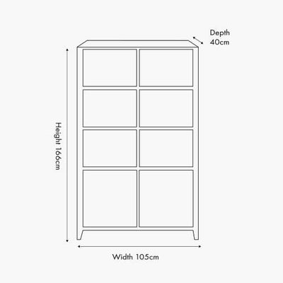 Kamala Light Grey Mango Wood 2 Door Shelving Unit Furniture 