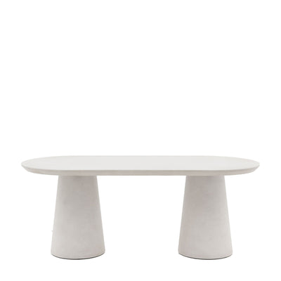 Katrina Concrete Indoor/Outdoor Oval Dining Table Furniture 