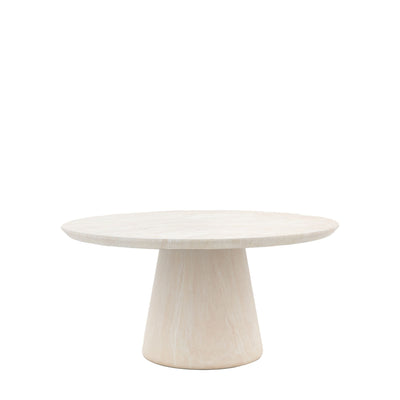 Katrina Travertine Indoor/Outdoor Round Dining Table Furniture 
