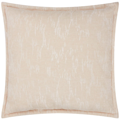 Katy Ivory Chenille Patterned Feather Filled Cushion - 45x45cm Textiles 