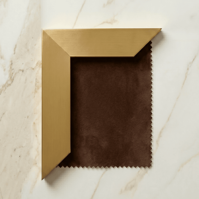 Kensington Cocoa & Gold Premium Abstract Headboard Beds and Headboards 