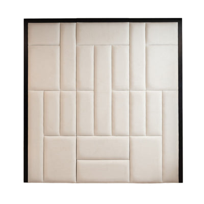 Kensington Cream Premium Headboard with Wooden Frame 