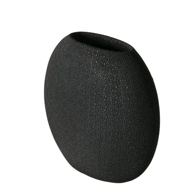 Kindia Matt Black Oval Slimline Vase Accessories 