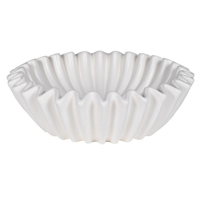 Kingston White Fluted Decorative Bowl Accessories 