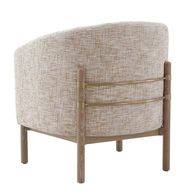 Kovner Beige Woven Rounded Accent Chair Furniture 