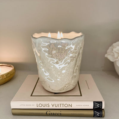 Laguna Cream Pearlescent Decorative Candle Fragrance 