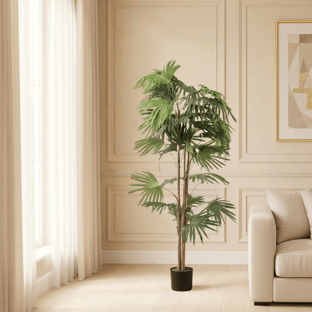 Large Faux Chinese Fan Palm Tree Accessories 