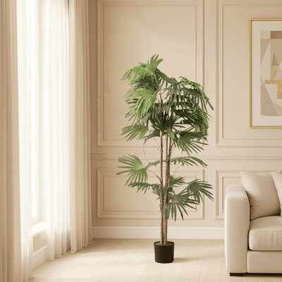 Large Faux Chinese Fan Palm Tree Accessories 