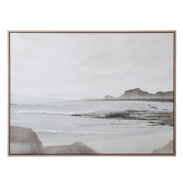 Lark Neutral Waterside Framed Canvas Wall Art Accessories 