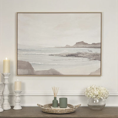 Lark Neutral Waterside Framed Canvas Wall Art Accessories 