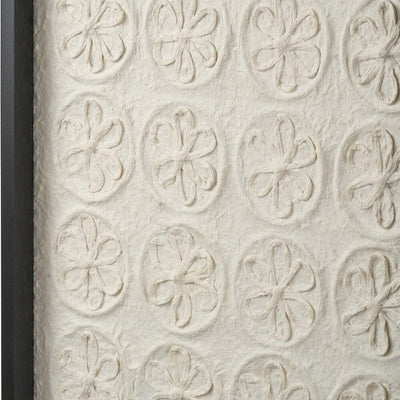 Laurel Circular Patterned Paper Wall Art with Black Frame - Set of 2 Accessories 