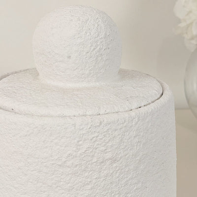 Laurel White Textured Decorative Jar Accessories 