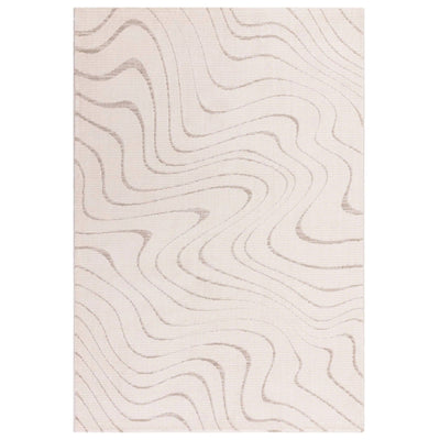 Lecco Beige Wave Effect Abstract Rug 