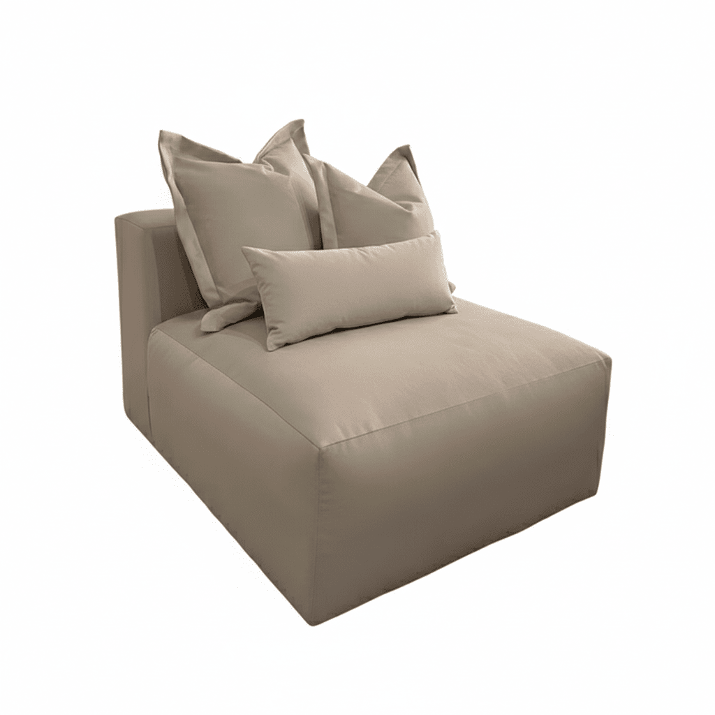 Lenox Mink Velvet Pillow Back Modular Sofa Range Sofa 