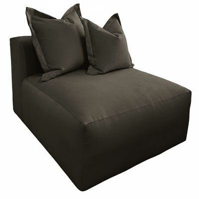 Lenox Shadow Grey Velvet Pillow Back Modular Sofa Range Sofa 