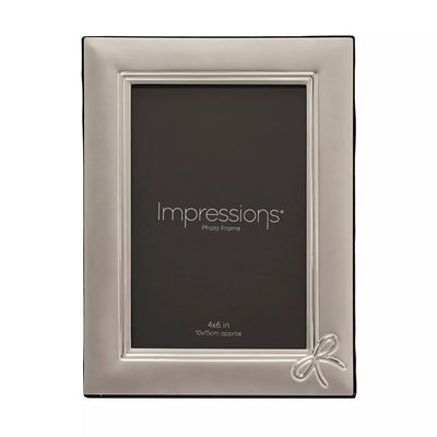 Leonie Silver Bow Detail Photo Frame - 4x6" Accessories 