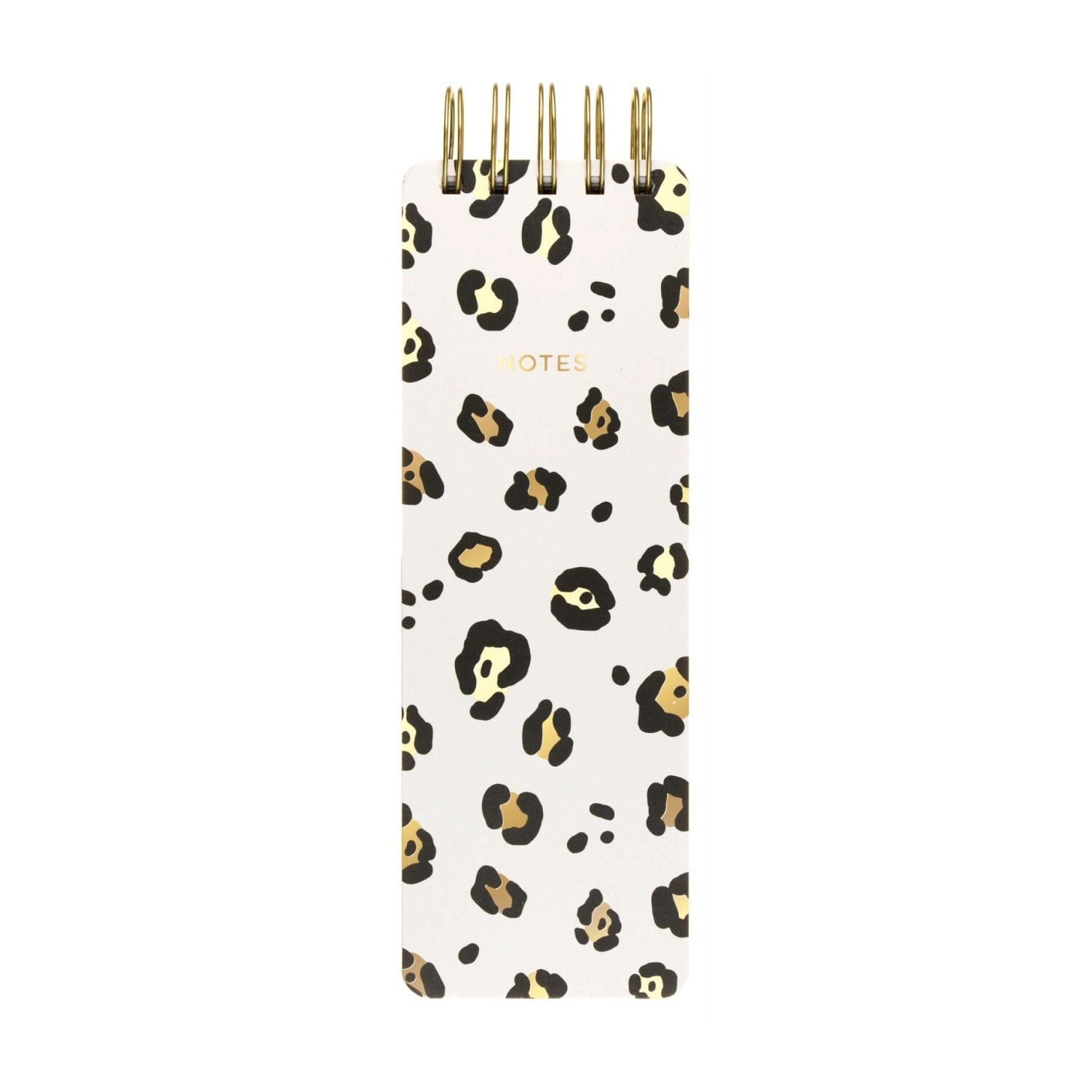 Leopard Print Cream, Gold & Black Lined Memo List Notebook Accessories 