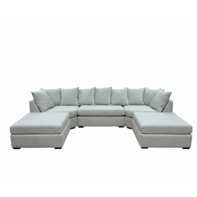 Lexington Porridge Textured Large U Shape Sofa Sofa 