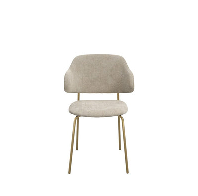 Libbie Beige & Gold Dining Chair Furniture 