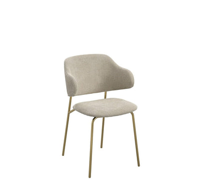 Libbie Beige & Gold Dining Chair Furniture 
