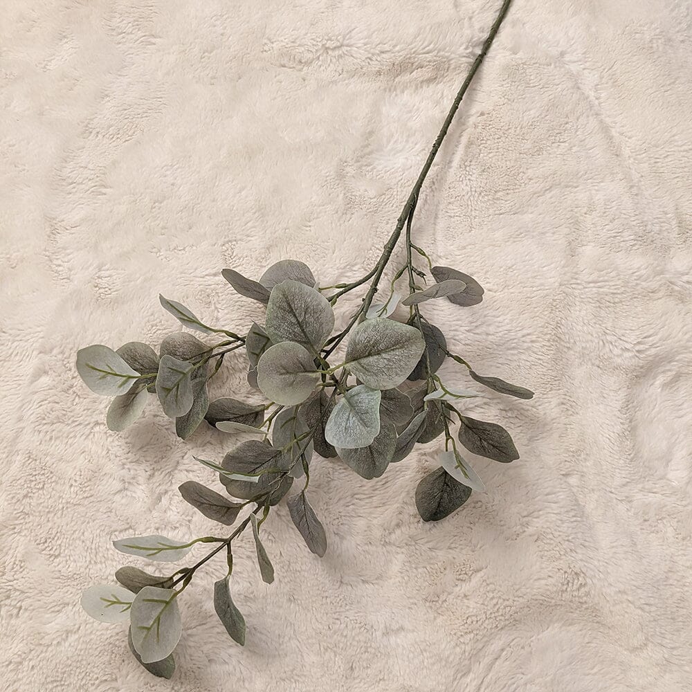 Light Green Dusted Faux Eucalyptus Single Stem Accessories 