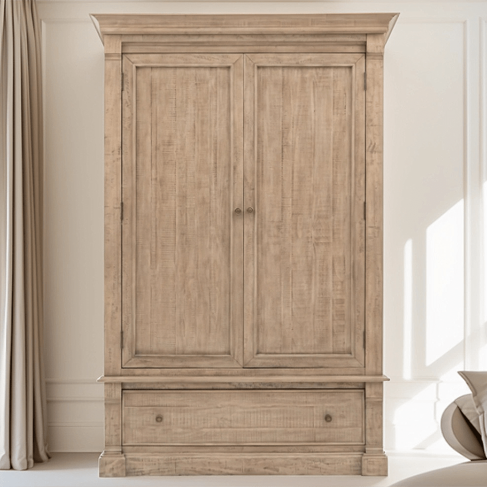 Lilliana Luxury 2 Door Wardrobe with Brass Handles Furniture 