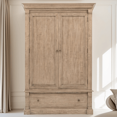 Lilliana Luxury 2 Door Wardrobe with Brass Handles Furniture 