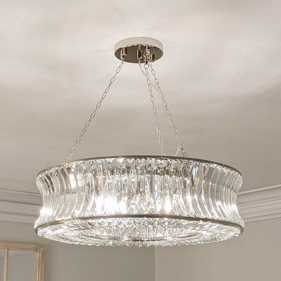 Limone Nickel & Glass 6 Light Pendant Ceiling Light Lighting 