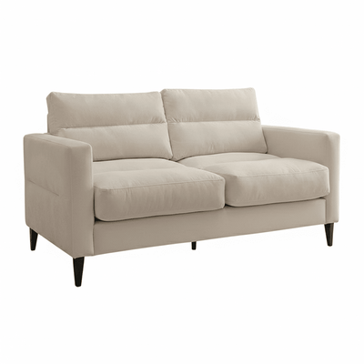 Lisbon Cream Velvet Sofa Range with Stitch Detailing Sofa 
