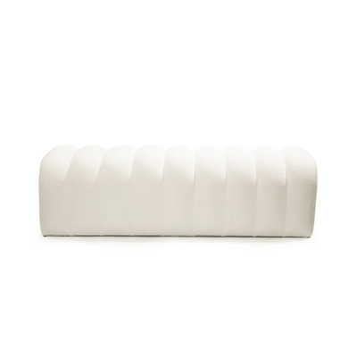 Lizzano Cream Textured Channelled Bench Furniture 