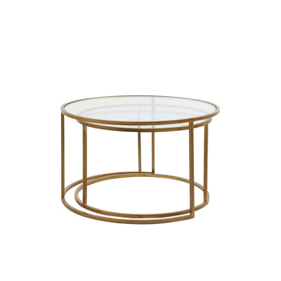 Loire Gold & Glass Nested Coffee Tables - Set of 2 Furniture 