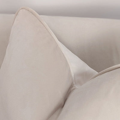 London Oyster Velvet Piped Cushion - 46x46cm Textiles 