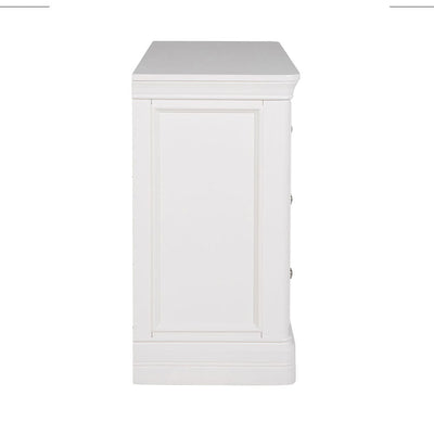 Louvre White Wooden 7 Drawer Chest Furniture 