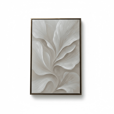 Lucia Cream & Beige Swirl Abstract Canvas Wall Art with Gold Frame Accessories 