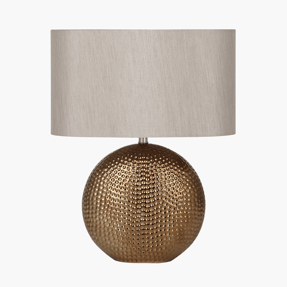 Lucinda Bronze Hammered Rounded Table Lamp Lighting 