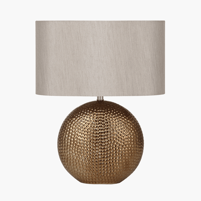 Lucinda Bronze Hammered Rounded Table Lamp Lighting 