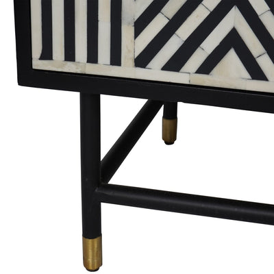 Lydia Luxury Monochrome 4 Door Sideboard Furniture 