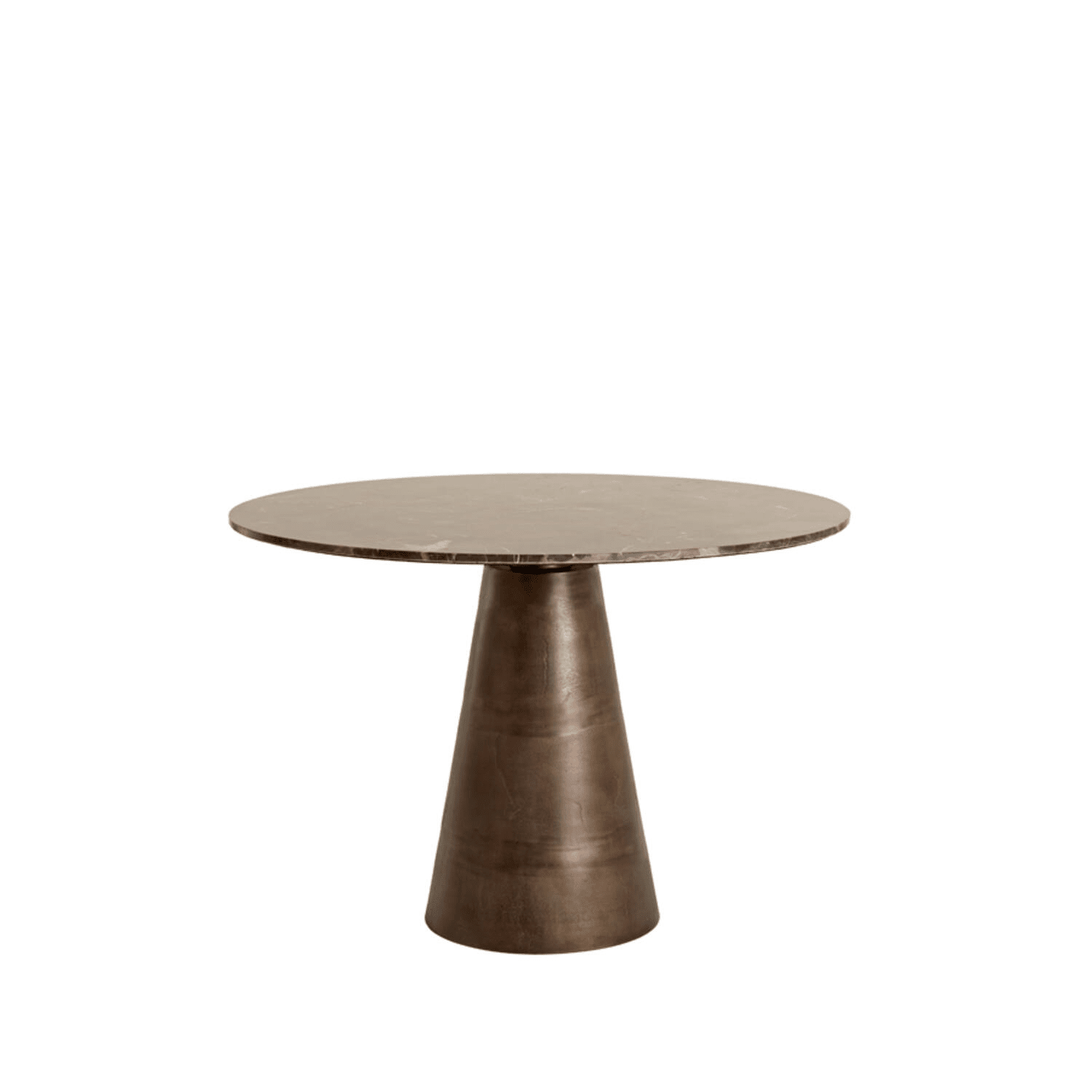 Macci Bronze & Dark Marble Round Dining Table Furniture 